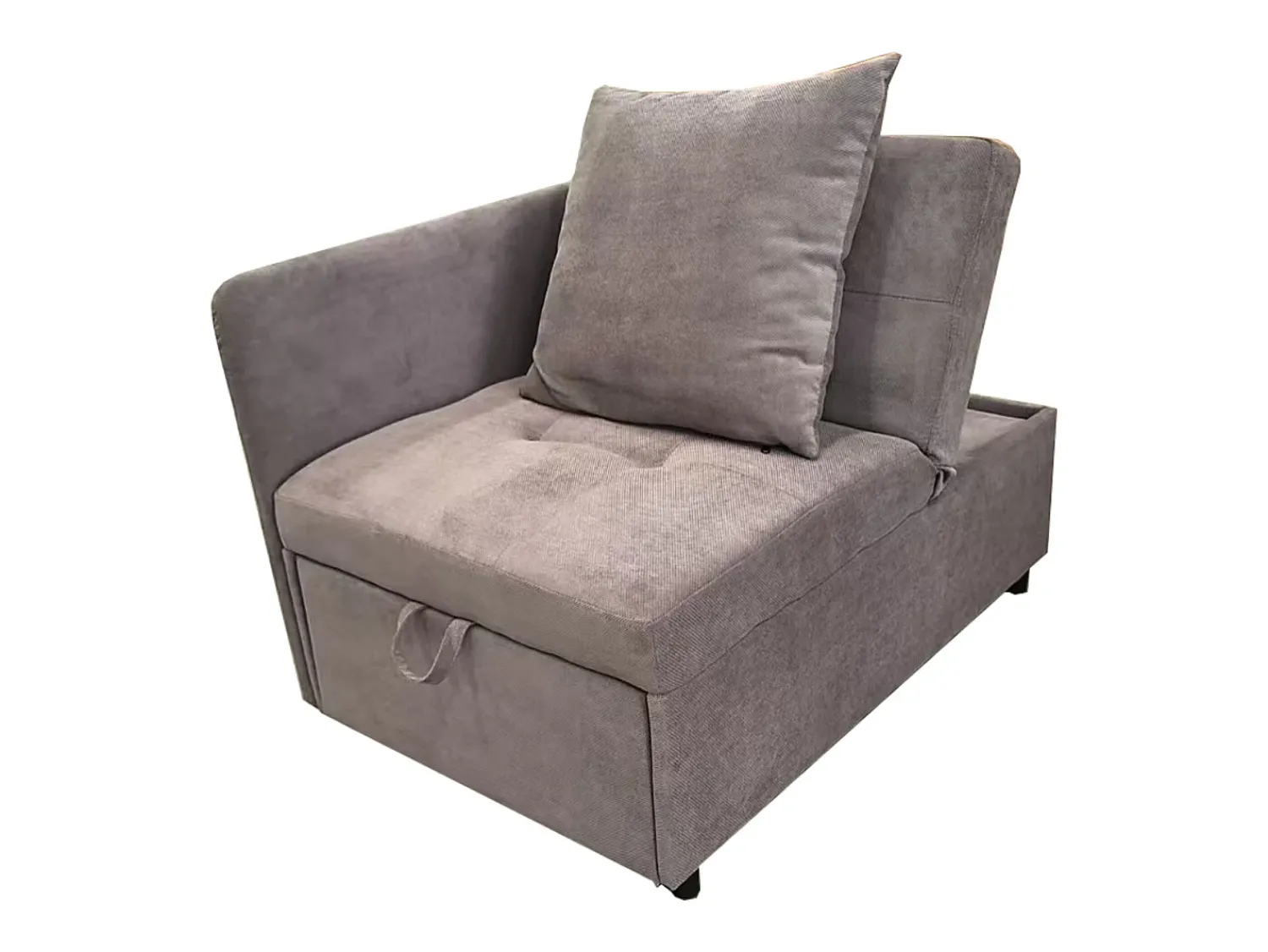 ModernLuxe Sofá-cama estofado 177x68x65 cm - Sofá-cama multifuncional 3 em 1 - Linho - Encosto ajustável - Cinza^ Sofá