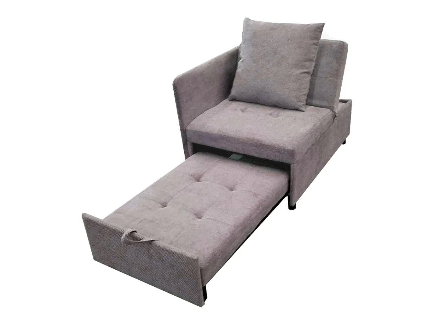 ModernLuxe Sofá-cama estofado 177x68x65 cm - Sofá-cama multifuncional 3 em 1 - Linho - Encosto ajustável - Cinza^ Sofá