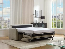 Sofá|Vente-unique Sofá-cama express de 3 lugares em tecido cinza ORELIS Cinzento