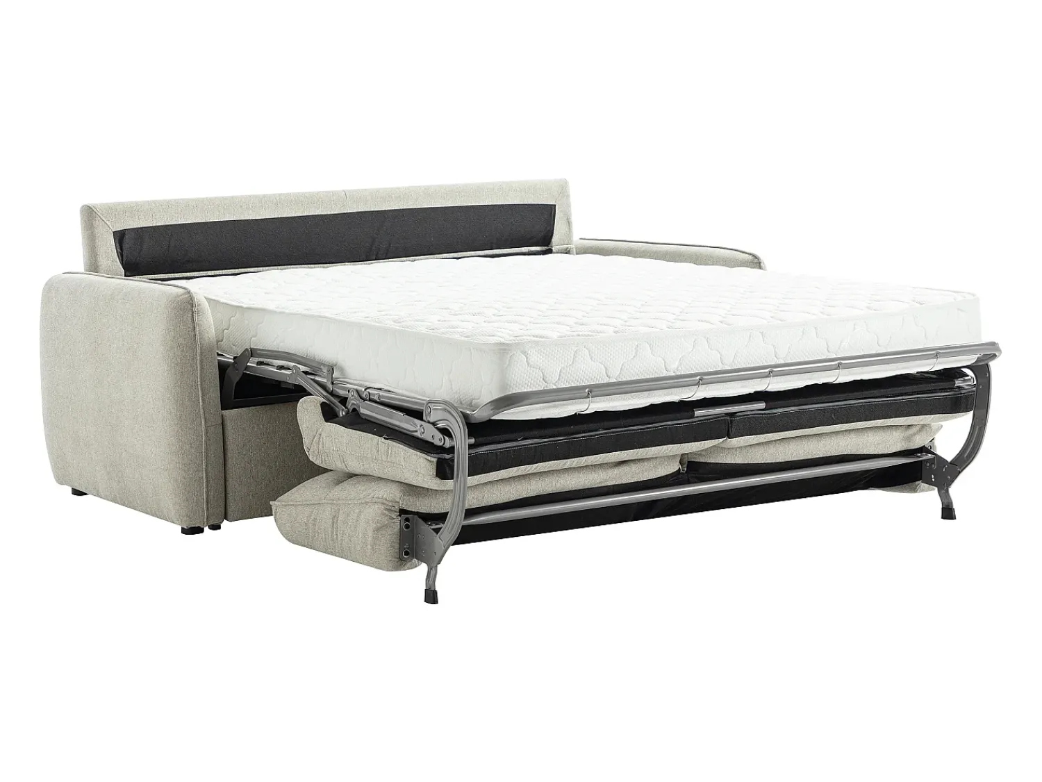 Sofá|Vente-unique Sofá-cama express de 3 lugares em tecido cinza ORELIS Cinzento
