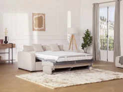 Vente-unique Sofá-cama Express em veludo cotelê , área para dormir de 130 cm, colchão de 16 cm, MONDOVI^ Sofá