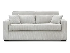 Sofá*Vente-unique Sofá-cama Express em veludo cotelê , área para dormir de 160 cm, colchão de 16 cm, MONDOVI Bege