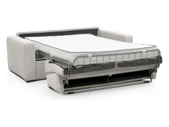 Sofá*Vente-unique Sofá-cama Express em veludo cotelê , área para dormir de 160 cm, colchão de 16 cm, MONDOVI Bege