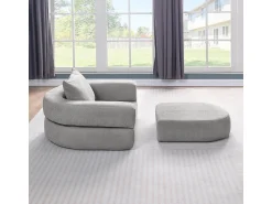 Poltrona* Sofá-cama futon compressível, poltrona-cama versátil com almofadas. Cinzento claro