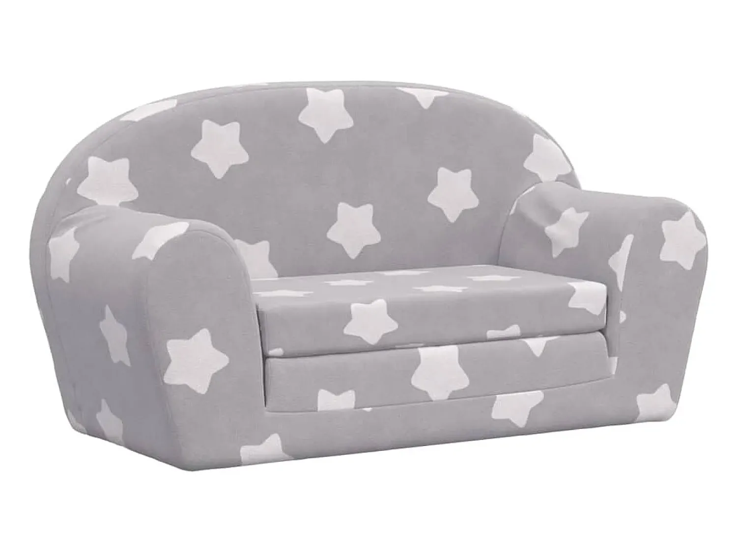Sofá* Sofá-cama infantil 2 lugares c/ estrelas pelúcia -claro PT471628 Cinzento