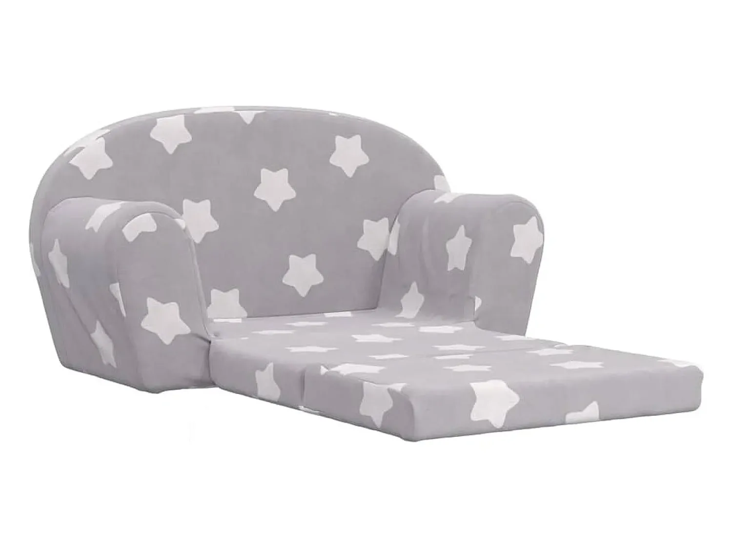Sofá* Sofá-cama infantil 2 lugares c/ estrelas pelúcia -claro PT471628 Cinzento