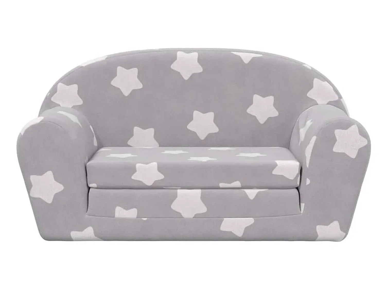 Sofá* Sofá-cama infantil 2 lugares c/ estrelas pelúcia -claro PT471628 Cinzento