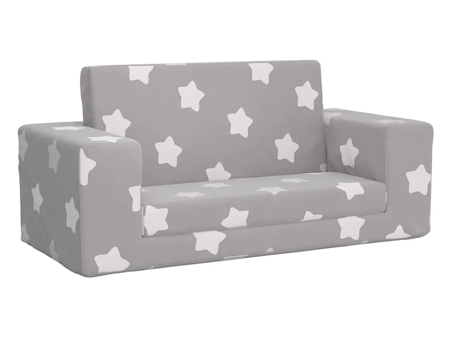 Sofá* Sofá-cama infantil 2 lugares c/ estrelas pelúcia -claro PT441226 Cinzento
