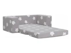 Sofá* Sofá-cama infantil 2 lugares c/ estrelas pelúcia -claro PT441226 Cinzento