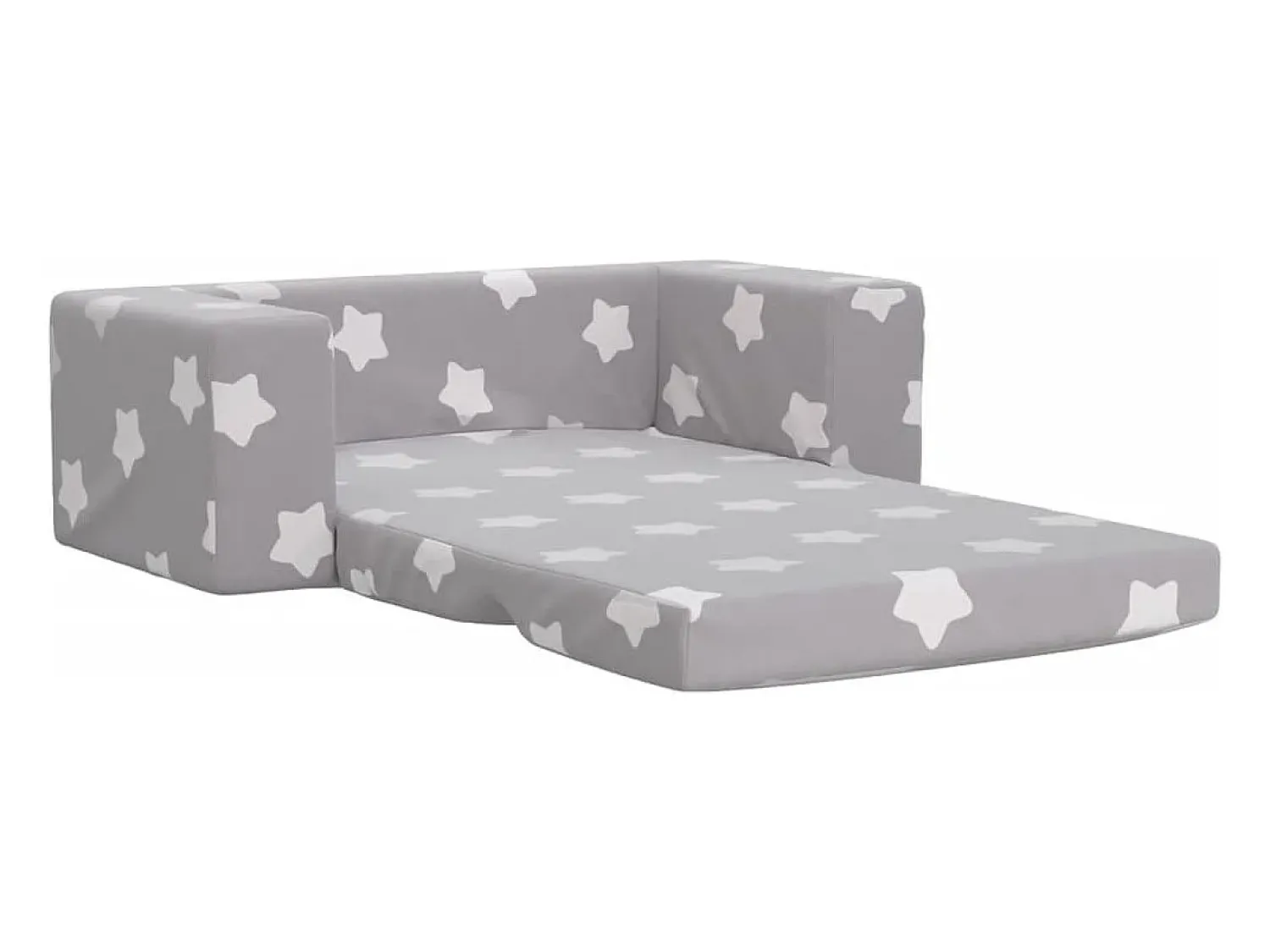 Sofá* Sofá-cama infantil 2 lugares c/ estrelas pelúcia -claro PT441226 Cinzento