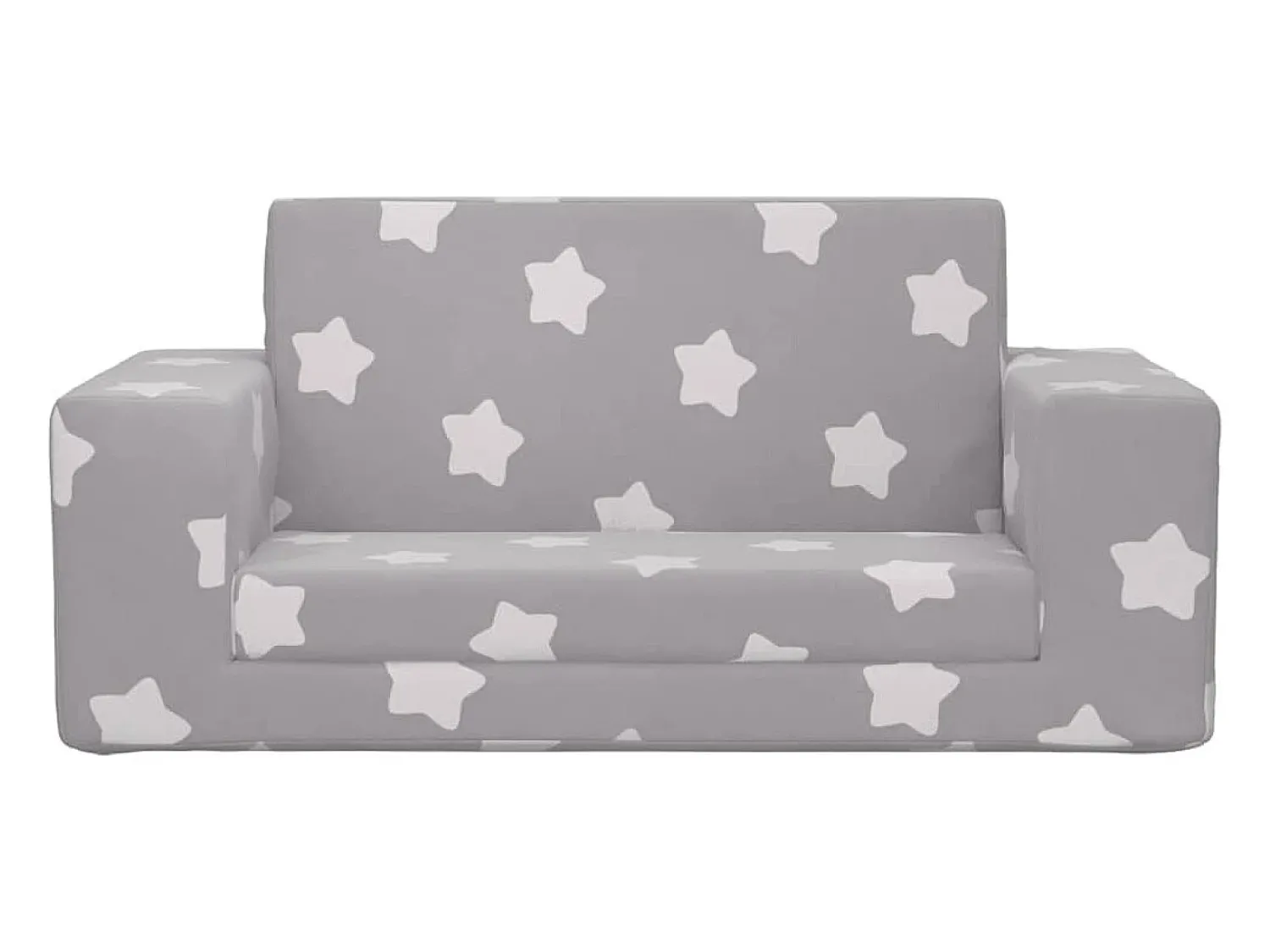 Sofá* Sofá-cama infantil 2 lugares c/ estrelas pelúcia -claro PT441226 Cinzento