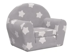 Sofá* Sofá-cama infantil c/ estrelas pelúcia macia -claro PT910887 Cinzento