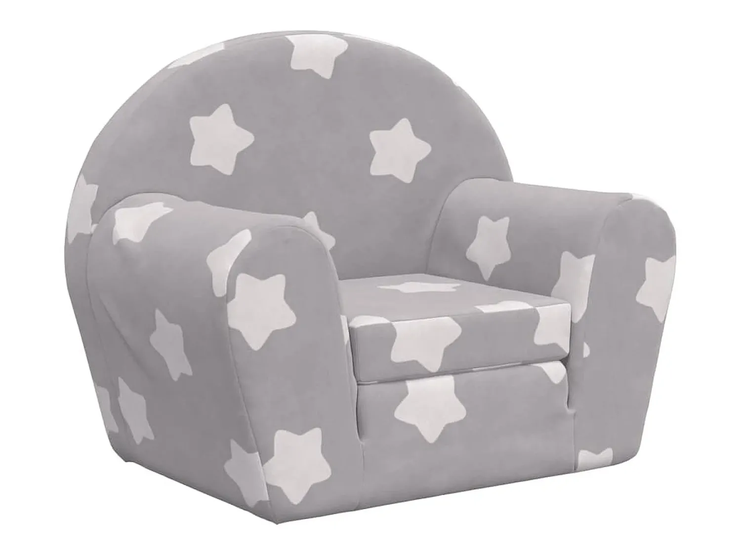 Sofá* Sofá-cama infantil c/ estrelas pelúcia macia -claro PT910887 Cinzento