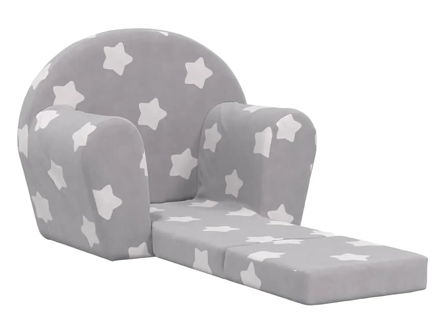 Sofá* Sofá-cama infantil c/ estrelas pelúcia macia -claro PT910887 Cinzento