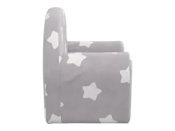 Sofá* Sofá-cama infantil c/ estrelas pelúcia macia -claro PT910887 Cinzento