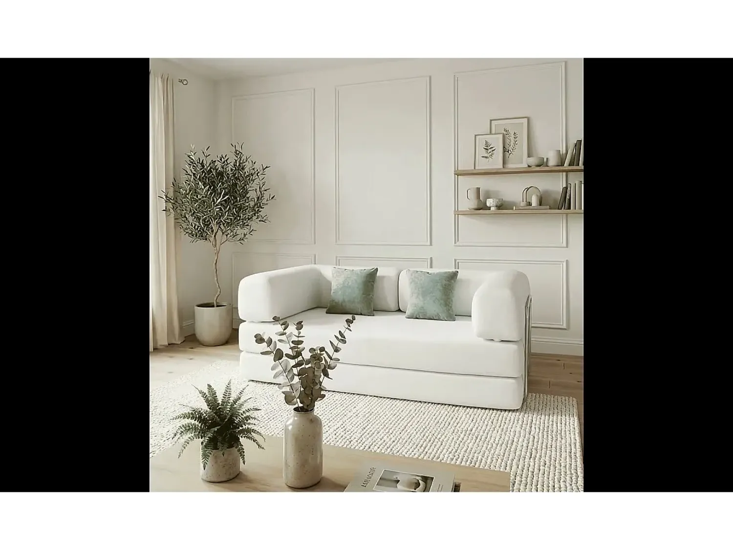 Sale Sofá-cama Kaia - branco/sálvia Branco sujo