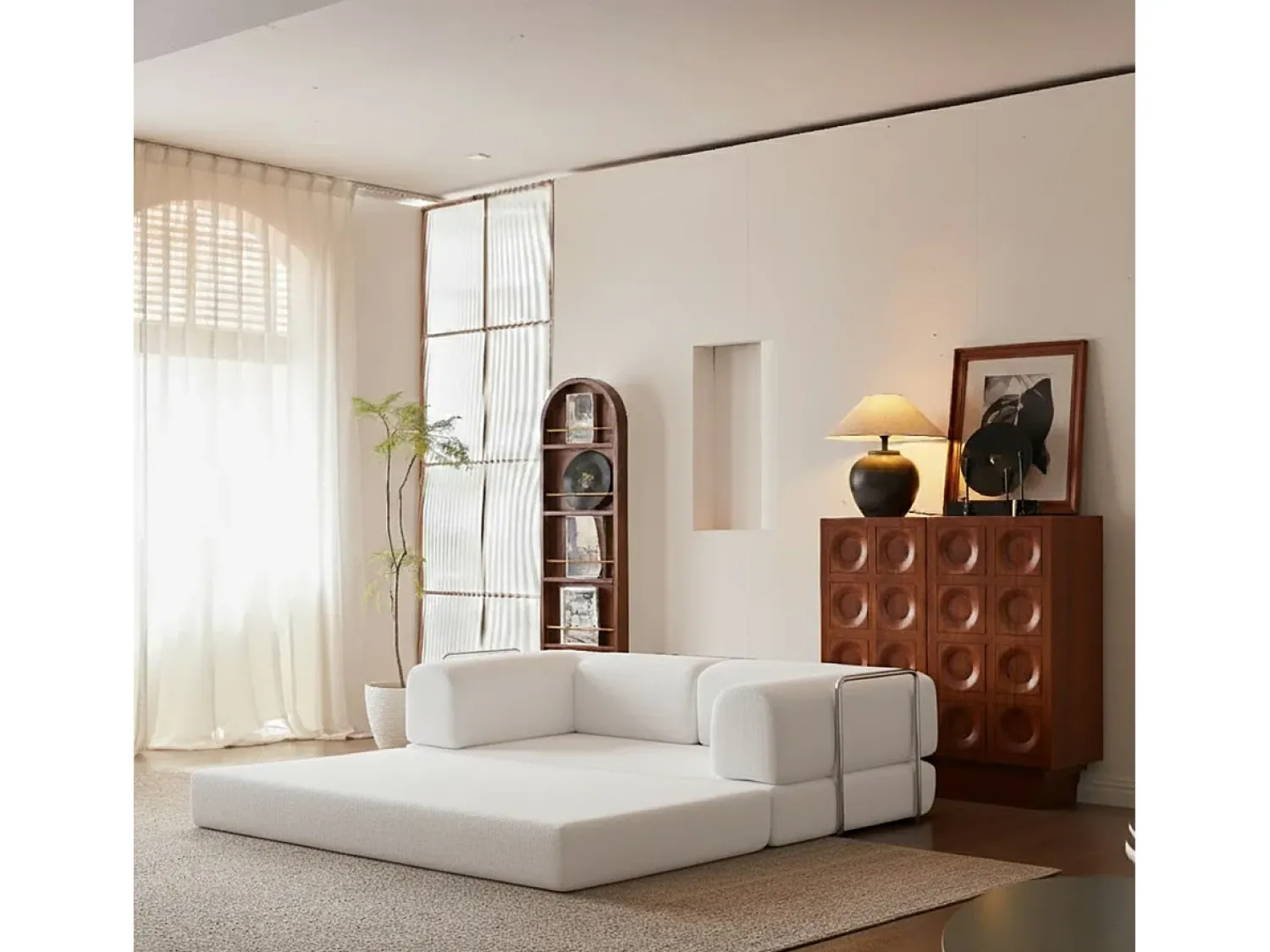 Sale Sofá-cama Kaia - branco/sálvia Branco sujo