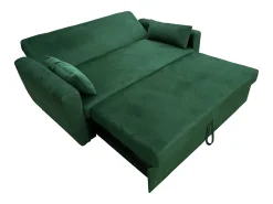 Sofá*Happy Garden Sofá-cama MATT de 2 lugares em veludo Verde
