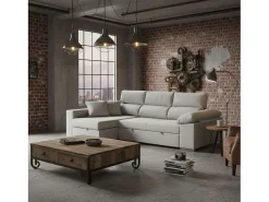 Sale Sofá-cama Milano de 3 lugares com chaise longue à esquerda, cinza claro, 260x98x98 cm Cinzento claro