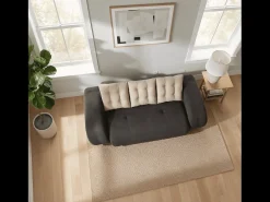 Sofá-cama Okoa 2 lugares - marrom areia^ Sofá