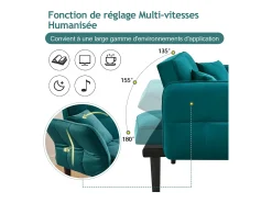 Best Hauss Spole Sofá-cama reto de 2 lugares em veludo verde com pés de madeira preta, encosto dobrável - 176x78x76cm Verde esmeralda