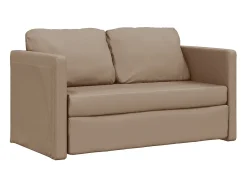Sofá| Sofá-cama sem pés 112x174x55 cm couro artificial cappuccino PT683121 Castanho