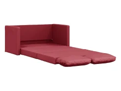 Sofá* Sofá-cama sem pés 112x174x55 cm couro artificial tinto PT774297 Vermelho