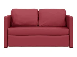 Sofá* Sofá-cama sem pés 112x174x55 cm couro artificial tinto PT774297 Vermelho