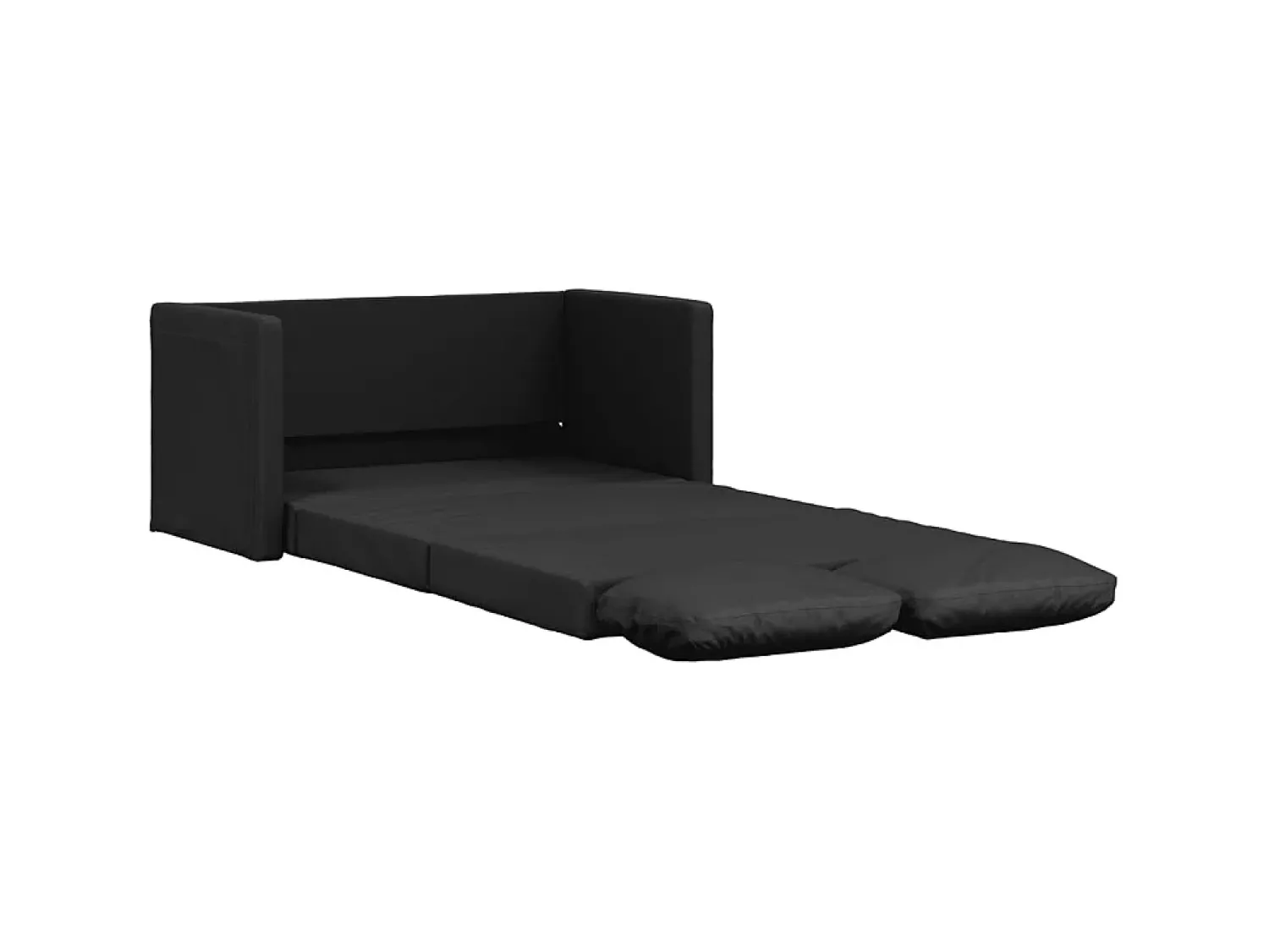 New Sofá-cama sem pés 112x174x55 cm couro artificial PT832379 Preto