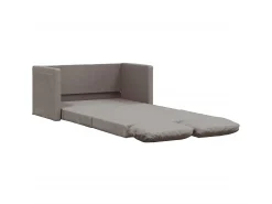 New Sofá-cama sem pés 112x174x55 cm tecido cinza-acastanhado PT753772 Taupe