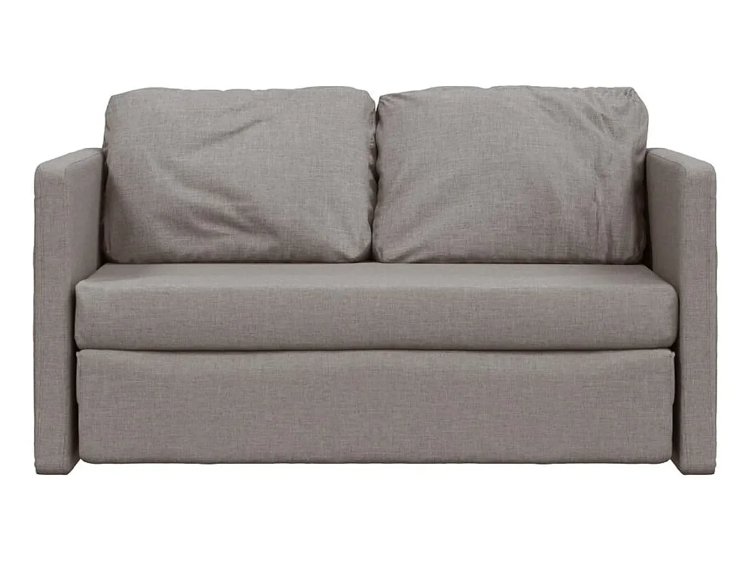 New Sofá-cama sem pés 112x174x55 cm tecido cinza-acastanhado PT753772 Taupe