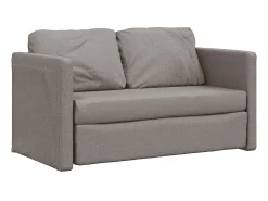 New Sofá-cama sem pés 112x174x55 cm tecido cinza-acastanhado PT753772 Taupe