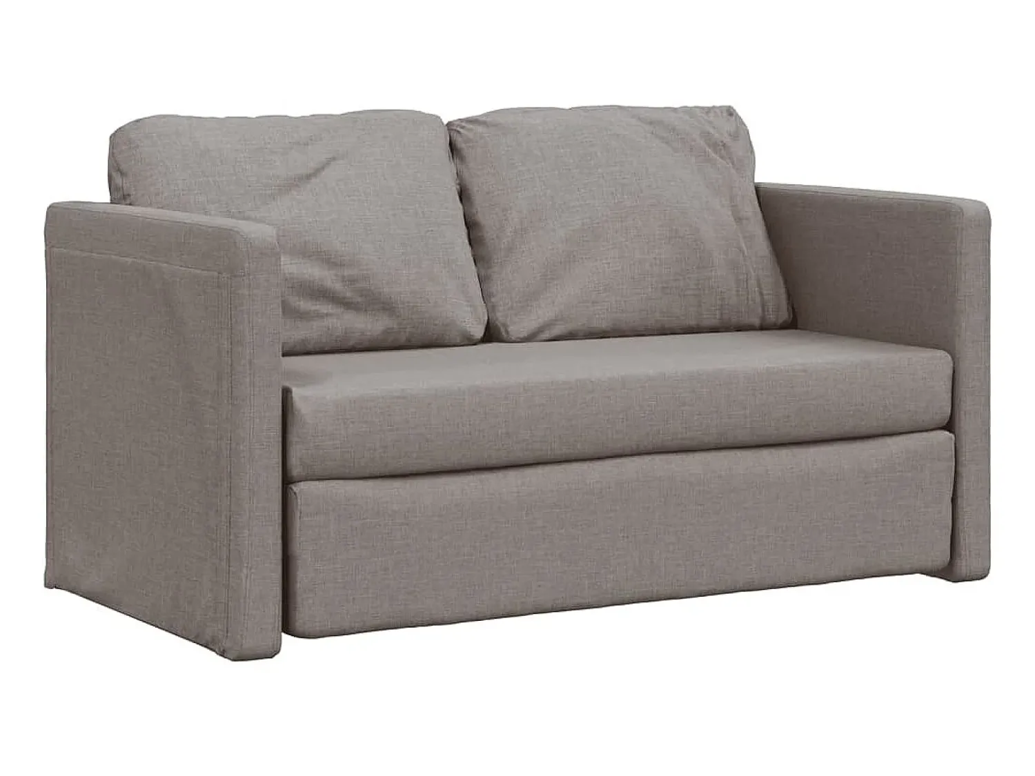 New Sofá-cama sem pés 112x174x55 cm tecido cinza-acastanhado PT753772 Taupe