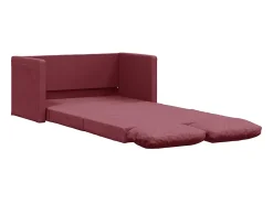 Outlet Sofá-cama sem pés 112x174x55 cm tecido tinto PT454887 Vermelho