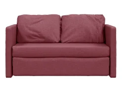 Outlet Sofá-cama sem pés 112x174x55 cm tecido tinto PT454887 Vermelho