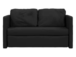 Outlet Sofá-cama sem pés 112x174x55 cm tecido PT877703 Preto