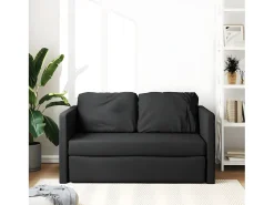 Outlet Sofá-cama sem pés 112x174x55 cm tecido PT877703 Preto