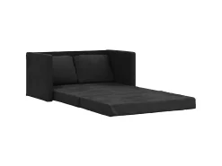 Outlet Sofá-cama sem pés 122x204x55 cm veludo PT572430 Preto
