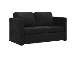 Outlet Sofá-cama sem pés 122x204x55 cm veludo PT572430 Preto