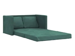 Sofá* Sofá-cama sem pés 122x204x55 cm veludo -escuro PT179703 Verde