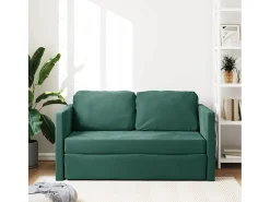 Sofá* Sofá-cama sem pés 122x204x55 cm veludo -escuro PT179703 Verde