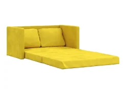 Best Sofá-cama sem pés 122x204x55 cm veludo -escuro PT110468 Amarelo