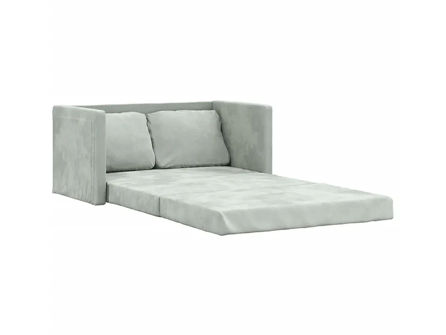 Sofá| Sofá-cama sem pés 122x204x55 cm veludo -claro PT691245 Cinzento