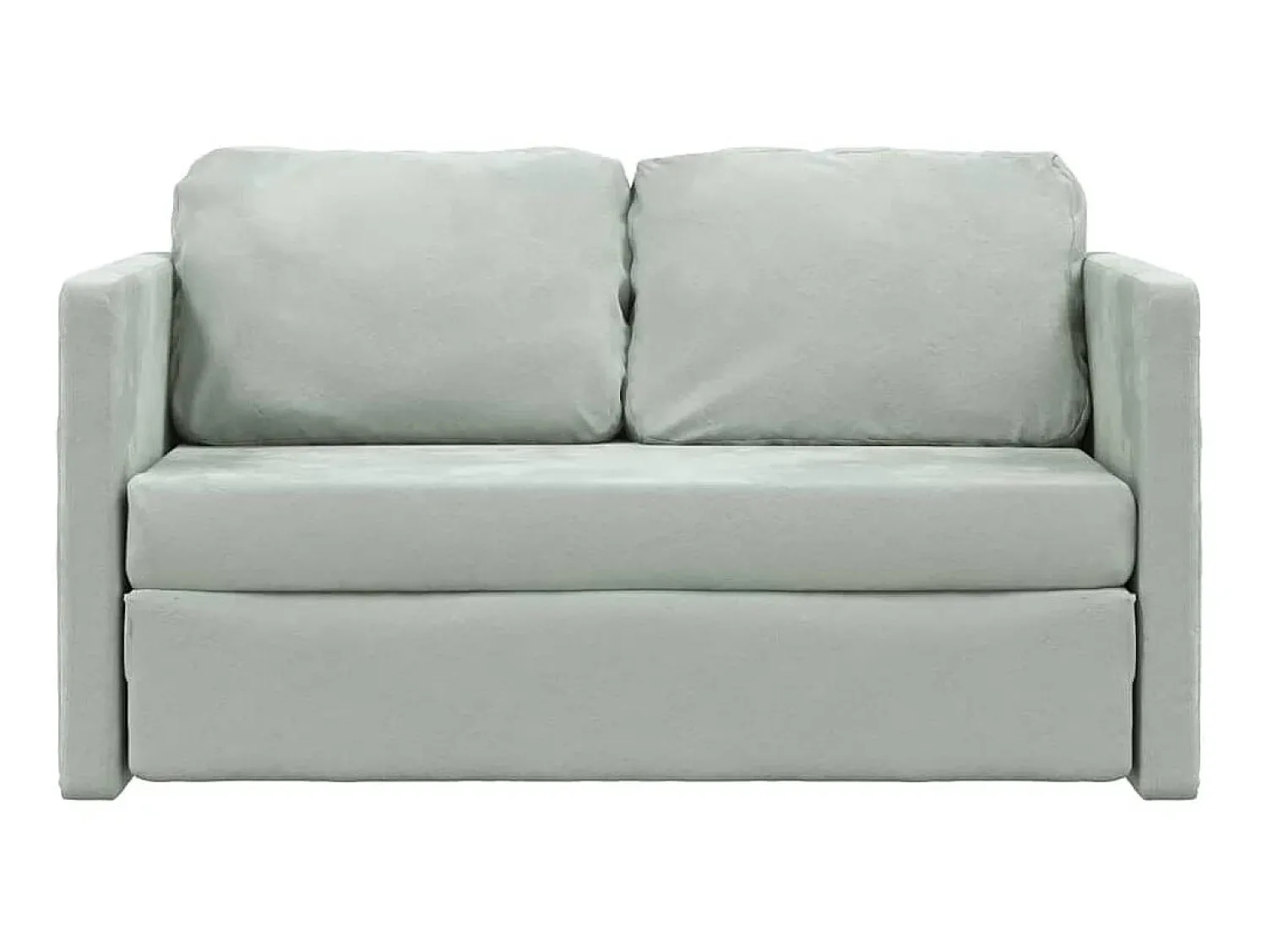 Sofá| Sofá-cama sem pés 122x204x55 cm veludo -claro PT691245 Cinzento