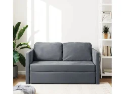 Sofá* Sofá-cama sem pés 122x204x55 cm veludo -escuro PT648462 Cinzento