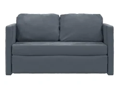 Sofá* Sofá-cama sem pés 122x204x55 cm veludo -escuro PT648462 Cinzento