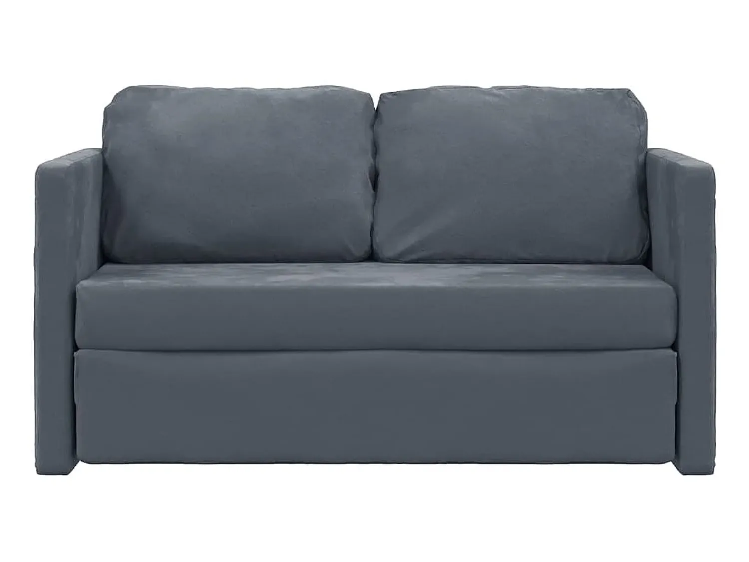 Sofá* Sofá-cama sem pés 122x204x55 cm veludo -escuro PT648462 Cinzento