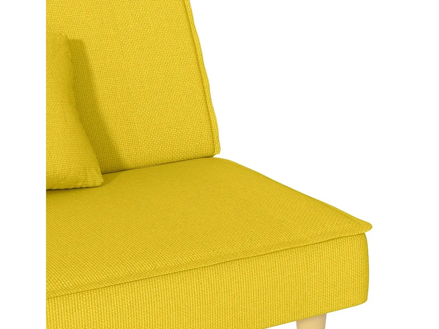 Sofá*vidaxl Sofá-cama tecido -claro Amarelo