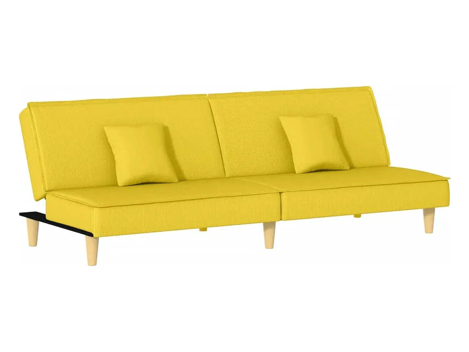 Sofá*vidaxl Sofá-cama tecido -claro Amarelo