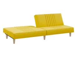 Sofá|vidaxl Sofá-cama tecido -claro Amarelo